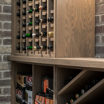 Modern Brick Wine Cellar with Glass Enclosure – Chicago