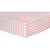 Trend Lab Chevron Deluxe Flannel Fitted Crib Sheet, Coral and Gray