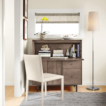 Hudson Office Armoire with Steel Base by R&B