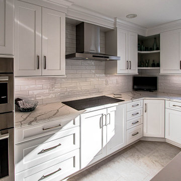 Greenfield Cabinetry White Kitchen, Office Area and Pantry Storage