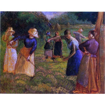 Camille Pissarro Haymaking in Eragny, 20"x25" Wall Decal Print