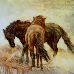 "Windblown"- 48" x 48" oil on canvas - Paintings