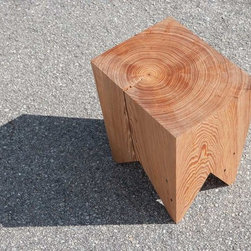 Reclaimed dade County Pine Stool - Furniture