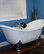 71" Cast Iron Double Ended Slipper Tub Drillings, Oil Rubbed Bronze Feet, No Fau