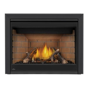 Ascent X 42 Dv Gas Fireplace W Sandstone Brick Panels And Trim