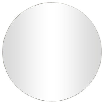 Contemporary White Wood Wall Mirror 562679