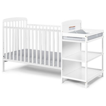 Suite Bebe Ramsey Traditional Wood Crib and Changer Combo in White