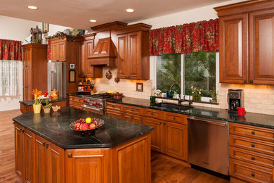 Elegant kitchen photo in Denver