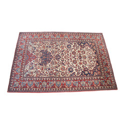 Pair of antique Persian Isfahan rugs - Floor Rugs
