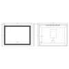 Vanity LED Lighted Backlit Wall Mounted Bathroom  Mirror, 48x36", 2 Buttons
