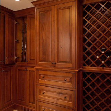 Traditional Wine and Gun Closet