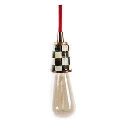 Mini Pendant Light - Red | MacKenzie-Childs - Pendant Lighting