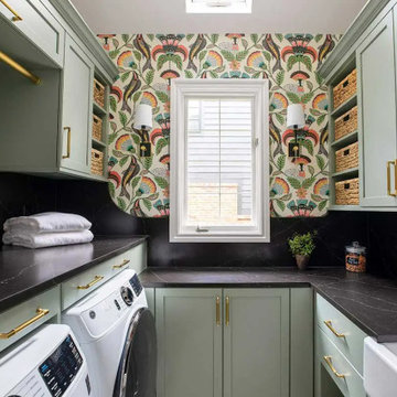 Cheerful Laundry Room Remodel in Birmingham, MI