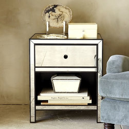 MARNIE MIRRORED BEDSIDE TABLE - Nightstands And Bedside Tables