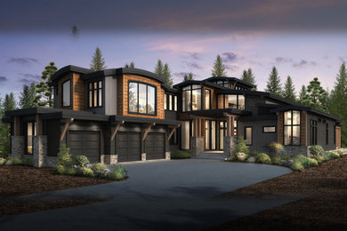 Inspiration for a modern home design remodel in Atlanta