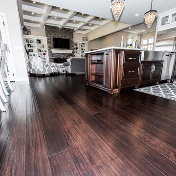 Coffee Handscraped Strand Bamboo Flooring