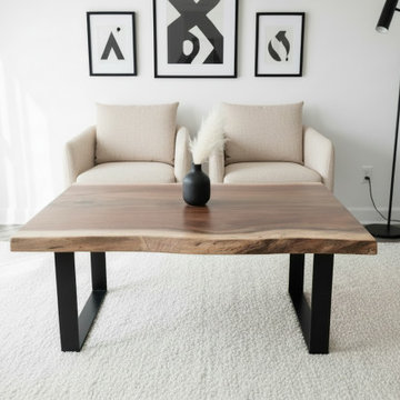 Customizable Live Edge Black Walnut Coffee Tables, Made-To-Order