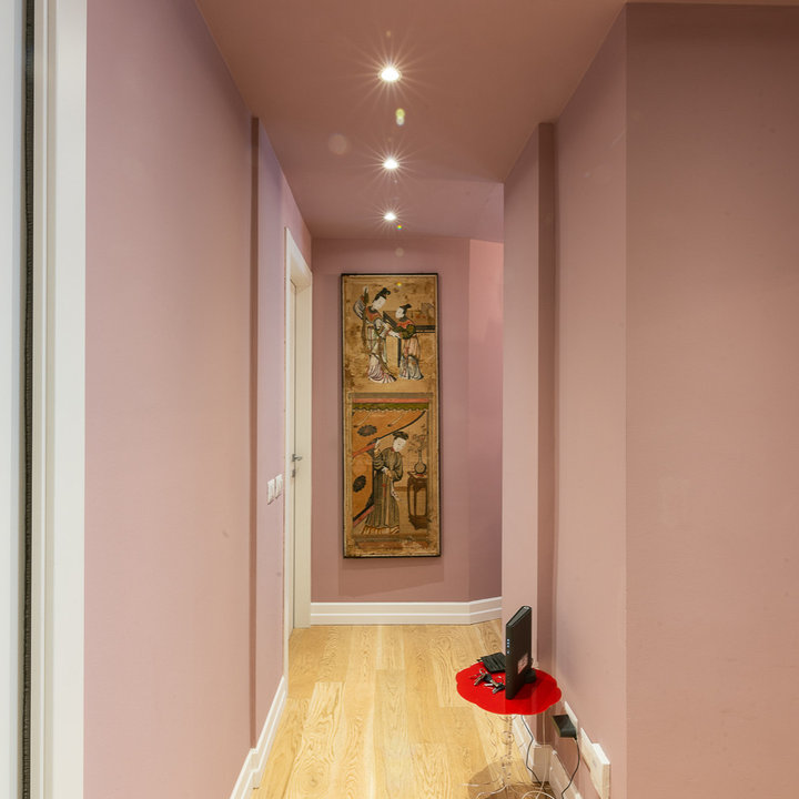 75 Beautiful Hallway with Pink Walls Ideas and Designs - March 2026 ...