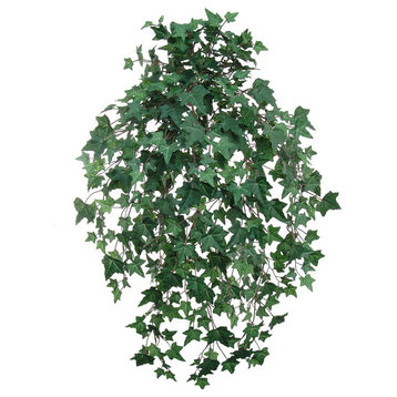 Silk English Ivy Hanging Bush 33" Long w 530 Leaves, 12 Pcs Silk House Plant
