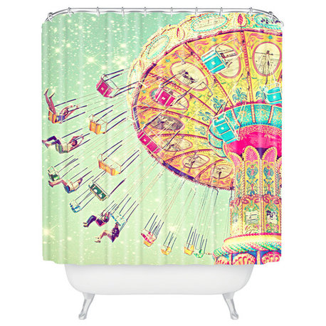 Deny Designs Shannon Clark Swinging Through Stars Shower Curtain