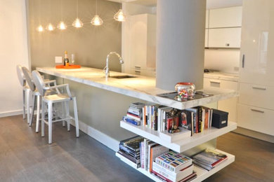 Minimalist kitchen photo in New York