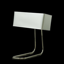LED Table Lamp Helsinki White & Silver Table Metal - Table Lamps