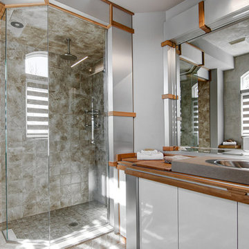 Master bedroom and bathroom