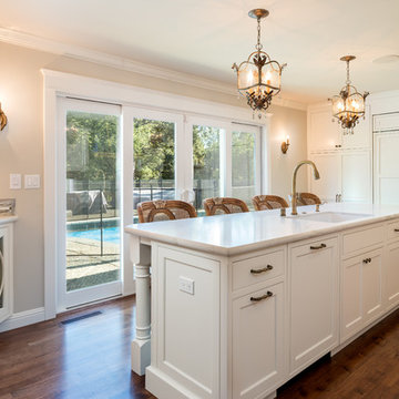 Beautiful White & Bold Blue Kitchen