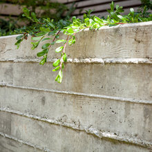 Board formed concrete