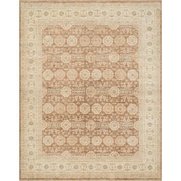 Hand Knotted Vegetable Dyed Wool Area Rug, Camel/Beige, 12'x17'6"