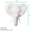 Faux Mounted Elephant Head, White, Mini