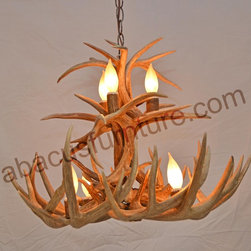 Whitetail Double Tier Antler Chandeliers - Chandeliers