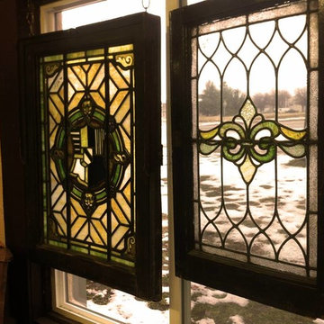 Antique leaded stained glass