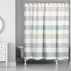 Gray Blue Chunky Stripes 71x74 Shower Curtain