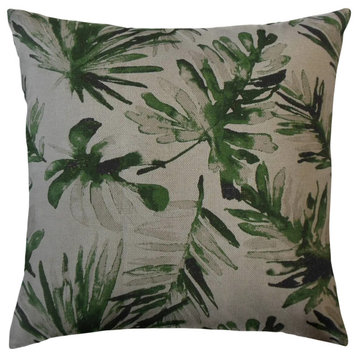 The Pillow Collection Green Patrick Throw Pillow Cover, 24"x24"
