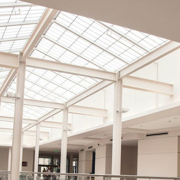 Central Skylight Spine Above the Commons Interior