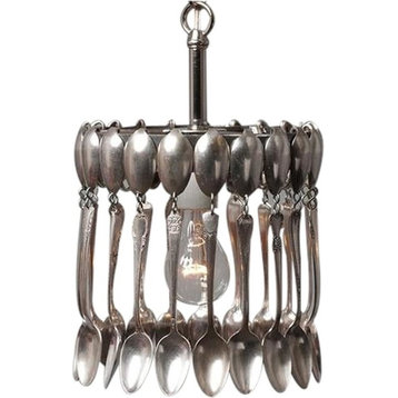 Silver Spoon Chandelier  Artisan Hand Made Spoondelier Upcycled