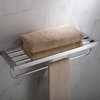 Stelios Bathroom Shelf with Towel Bar, Chrome