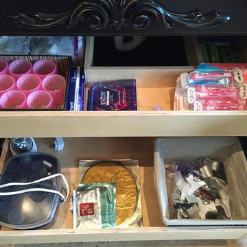 AFTER: Bathroom & cosmetic drawer organization! Clean, organized & decluttered!