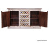 Trafford Mosaic White Solid Wood 4 Drawer Rustic Sideboard Cabinet