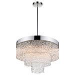 CWI Lighting - Carlotta 9 Light Down Chandelier With Chrome Finish - The perfect light fixture to add a little touch of luxury to your space. The Carlotta 9 Light Down Chandelier in Chrome is ready to bring plenty of illumination plus a dose of exquisite beauty to your living area. This jewelry-style light fixture assures a stunning glow you'll love. Feel confident with your purchase and rest assured. This fixture comes with a one year warranty against manufacturers defects to give you peace of mind that your product will be in perfect condition.