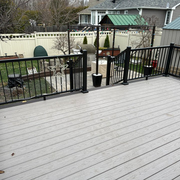 Azek Slate Gray and Dark Hickory with IRX railing