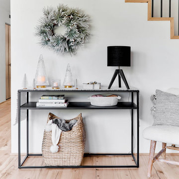 Modern Holiday Themed Black & White Accent Furniture Collection styled by Emily