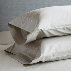Silky 600 Thread Count Sateen Taupe - Bed Pillows