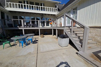 Trendy backyard patio photo in Houston