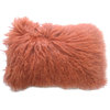 Lamb Fur Pillow - Orange