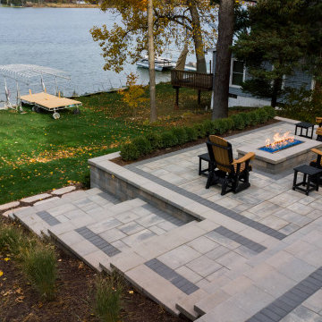 Transforming a Steep Lakefront Slope into an Entertaining Patio | Horton, MI
