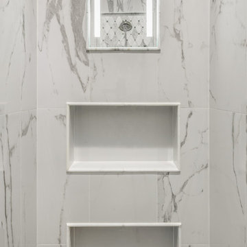 Storage Niches, Lit, Heated Wall Mirror