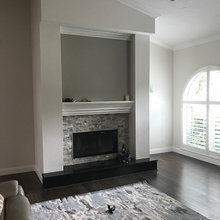 above fireplace