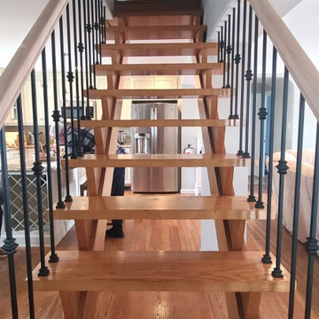New Stair Railing on a Modern open tread Staircase